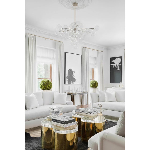 2020s The New Kate Free Form Coffee Table in Gold With Acrylic Top For Sale - Image 5 of 8