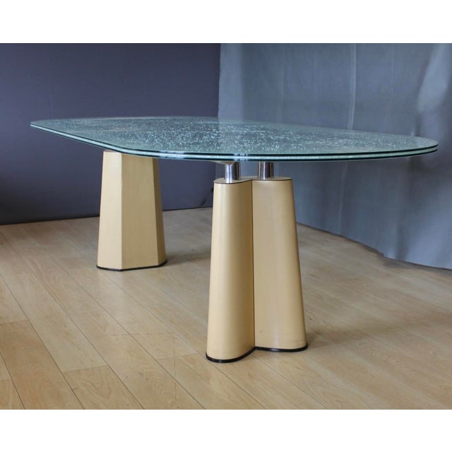 Vintage Dining Table with Broken Glass Effect Top, 1970 For Sale - Image 3 of 16