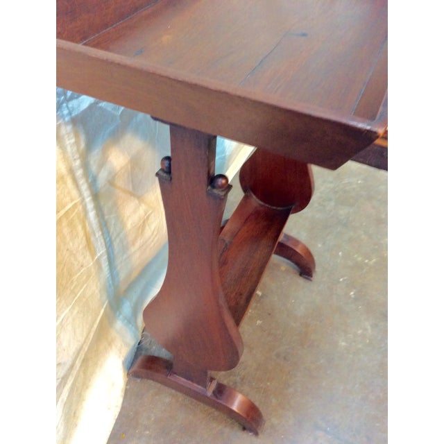 Brown Early 20th Century French Walnut One Drawer Side Table For Sale - Image 8 of 13