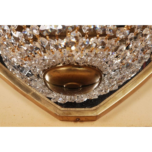 Louis XVI Style Crystal Basket Wall Light For Sale - Image 10 of 15