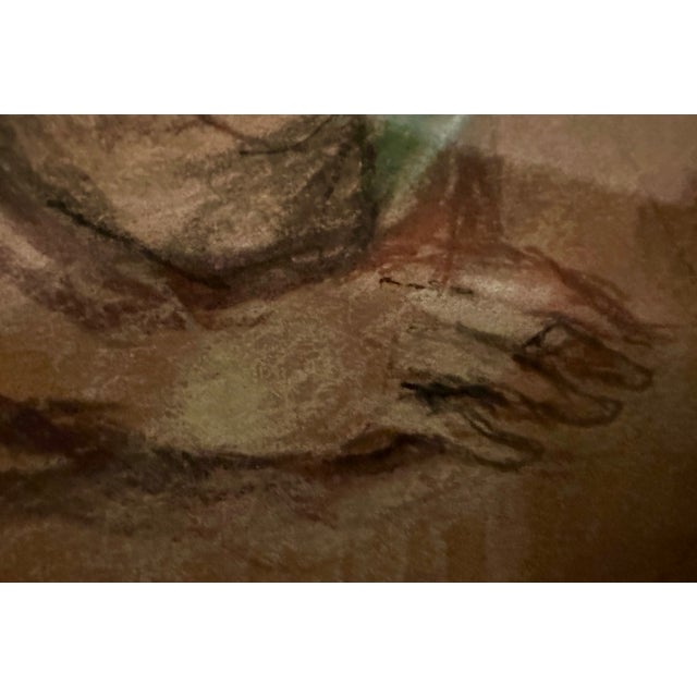 Mid 20th Century Mid 20th Century Female Nude by Mid 20th Century Female American Artist Lena Gurr in Pastels For Sale - Image 5 of 5