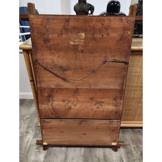 Antique Dutch Giltwood Faux Bamboo Repousse Wall Mirror For Sale - Image 10 of 15