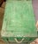 Green Primitive Folk Art Green Painted Trunk or Hinged Storage Trunk, Chest or Side Table For Sale - Image 8 of 8