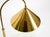Large Mid-Century Modern Brass Table Lamp with Conical Shade, 1960s For Sale - Image 11 of 18