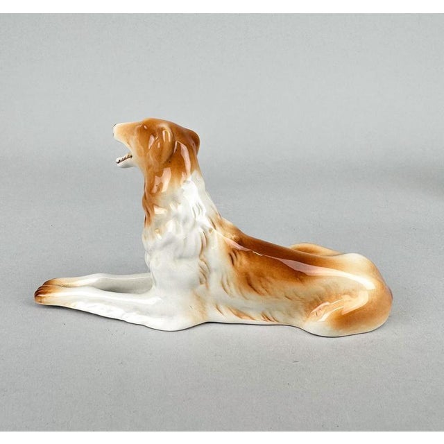 Collie Figurine in Porcelain from Royal Dux, 1970s For Sale - Image 4 of 8