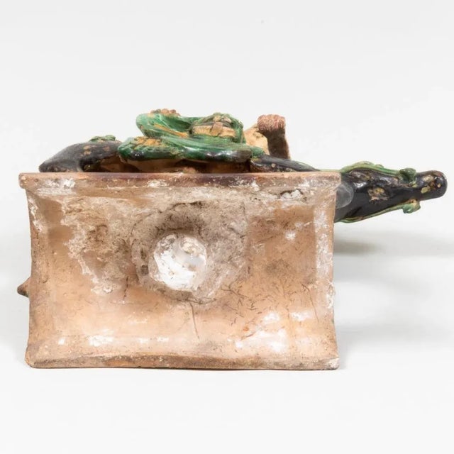 Antique Chinese Sancai Glazed Roof Tile Equestrian Figure For Sale In New York - Image 6 of 6