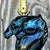 Vintage Blue Glazed Double Horse Head Lamp For Sale - Image 13 of 13