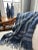 Textile Bunny Williams Pine Cone Hill 100% Linen Plaid Navy White Throw Â€šÃ„Ã¬ Enzyme Washed Blue Tones For Sale - Image 7 of 13