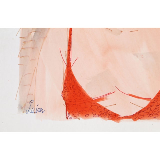 Artist: Charles Levier, French (1920 - 2003) Title: Blonde I Year: circa 1960 Medium: Watercolor on paper, signed l.l....