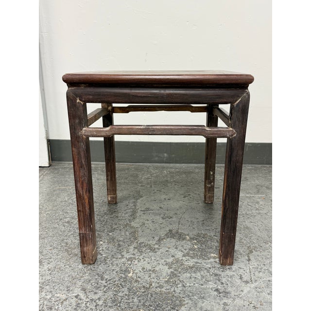 Early 20th Century Vintage Asian Rosewood Side Tables, Pair For Sale - Image 5 of 12