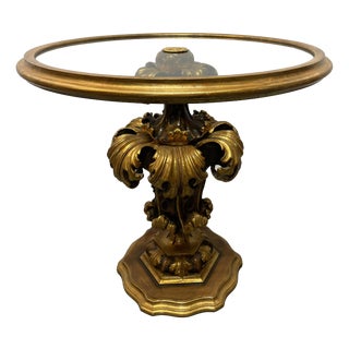 Venetian Hollywood Regency Round Side Table, Italy, 1960s For Sale