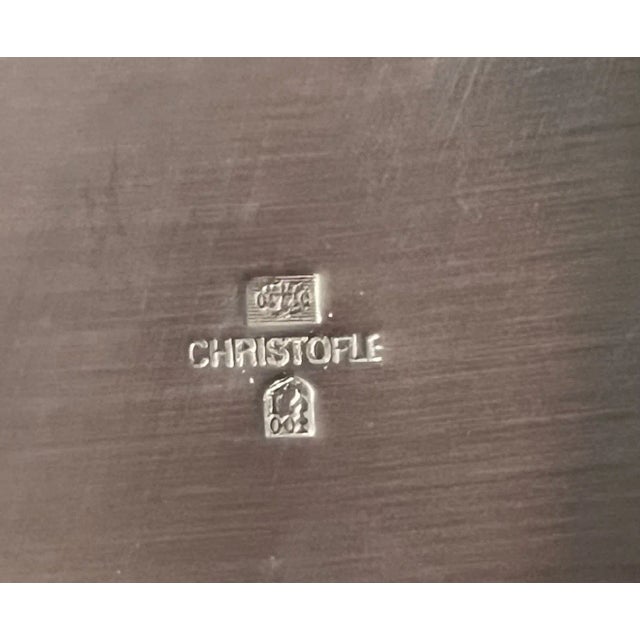 Christofle Coffee & Tea Set With Rosewood Handles & Large Tray For Sale - Image 10 of 12