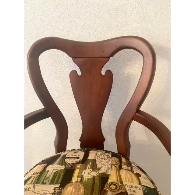 Brown Solid Cherry Wood Ethan Allen Style Swivel Exquisite Bar Stools Set of Four Excellent Mint Condition Late 20th Century For Sale - Image 8 of 18