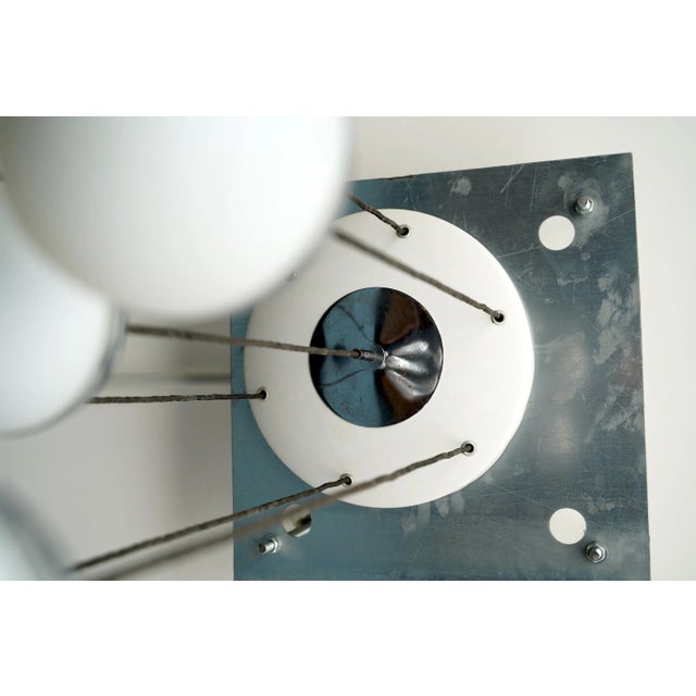 Mid-Century Modern Italian Opaline Glass Sphere Pendant Lamp from Stilnovo, 1960s For Sale - Image 3 of 11