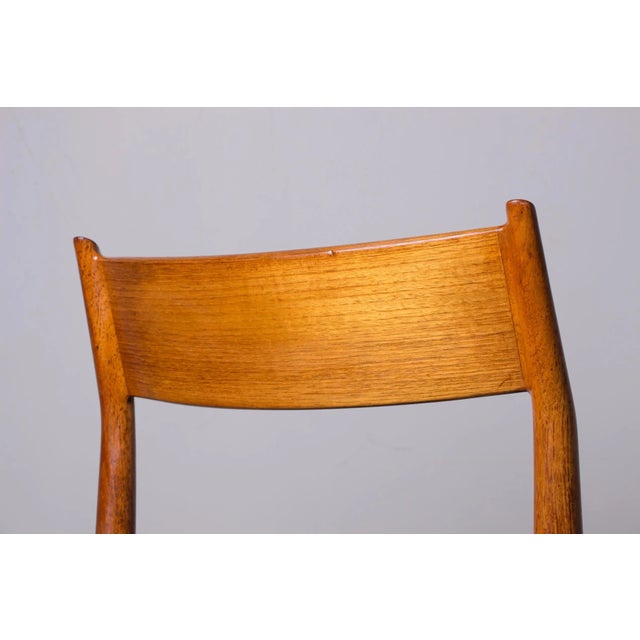 Danish Model 418 Chairs in Teak and Skai by Arne Vodder for Sibast, 1960s, Set of 6 For Sale - Image 10 of 16