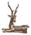 Hollywood Regency Polished Brass Stag attributed to Sarreid, 1960 For Sale