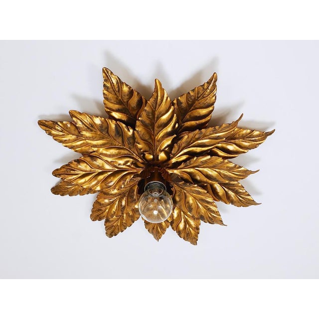 Metal Hollywood Regency Florentine Wall Light in Gilt Metal by Hans Kögl, 1980s For Sale - Image 7 of 16