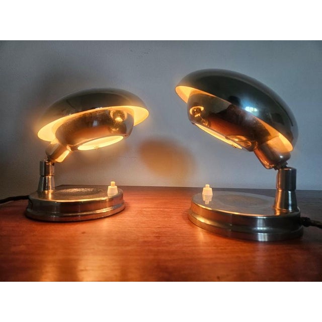 Art Deco Bauhaus Chrome Table Lamps by Franta Anyz, 1930s, Set of 2 For Sale - Image 14 of 16
