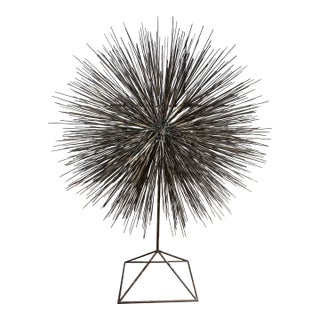 1980s Large Mid Century Bronze Dandelion Sculpture For Sale