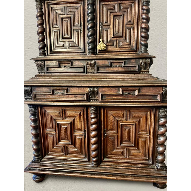 Early 18th Century Early 18th Century Early Carved Walnut Duex Corps Buffet For Sale - Image 5 of 8