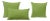 Green Outdoor Throw Pillows - Set of 3 For Sale