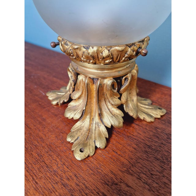 Ceiling Lamp in Gilded Bronze and Crystal, Early 20th Century For Sale - Image 9 of 16