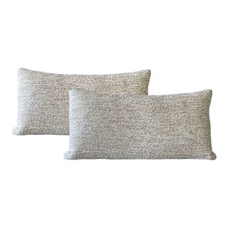 Contemporary Boucle Lumbar Pillows - a Pair For Sale