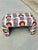 Textile Vintage Waterfall Bench Reupholstered in Designer Fabric For Sale - Image 7 of 11