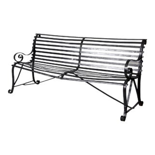 Vintage Wrought Iron Bench For Sale