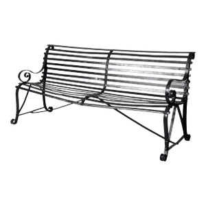 Vintage Wrought Iron Bench