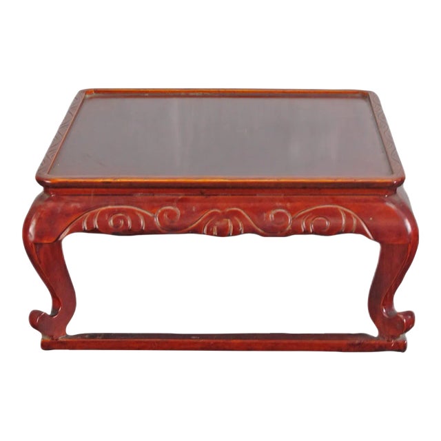 2000s Red Wooden Tray With Legs For Sale