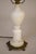 Glass Victorian Hurricane Urchin Glass Ball Dome Shade Brass Marble Table Lamp 1920's For Sale - Image 7 of 12