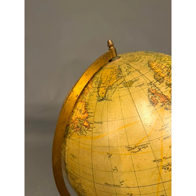Swedish Celestial Globe on Turned Wood Stand, Circa 1920s For Sale - Image 10 of 11