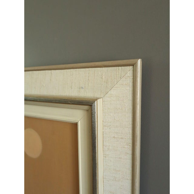 Mid-Century Modern 'Moonrise With Yellow Cup' Vintage Original Swedish Figurative Oil Painting, Framed For Sale - Image 6 of 12