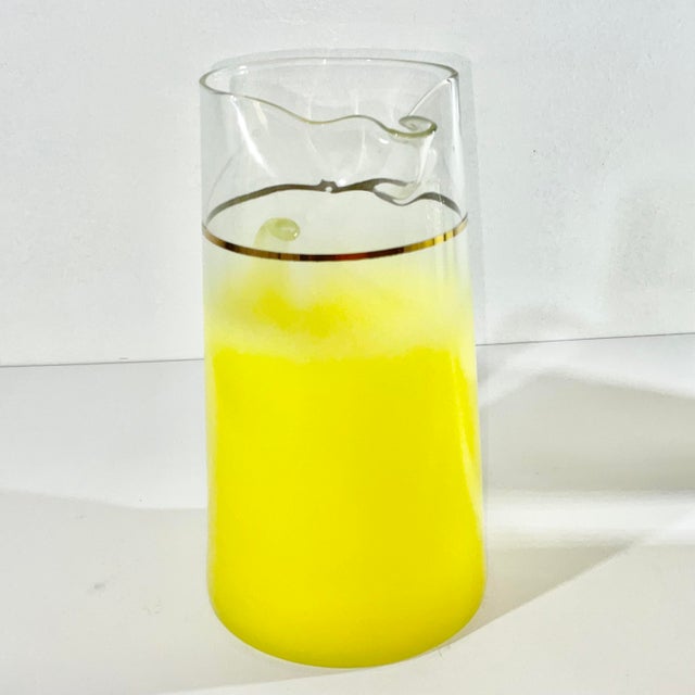 Glass Mid-Century Boho Chic Hollywood Regency Blendo Tom Collins Pitcher & Glasses - 7 Piece Set For Sale - Image 7 of 8