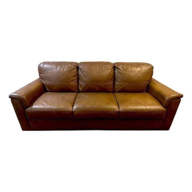 Italian Digiò Leather 3 Seater Sofa For Sale