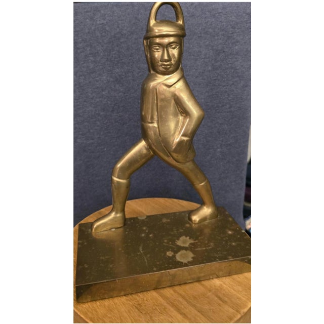 Traditional Maitland-Smith Hessian Soldier Style Brass Doorstop For Sale - Image 3 of 8