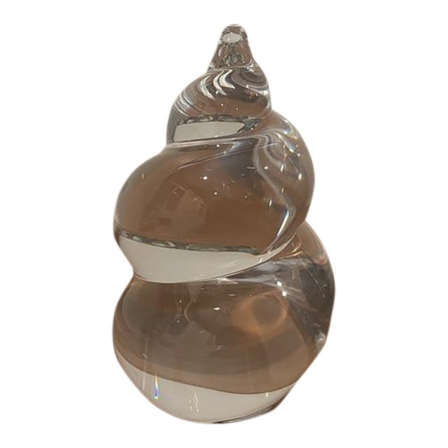 Signed Crystal Art Glass Paperweight For Sale