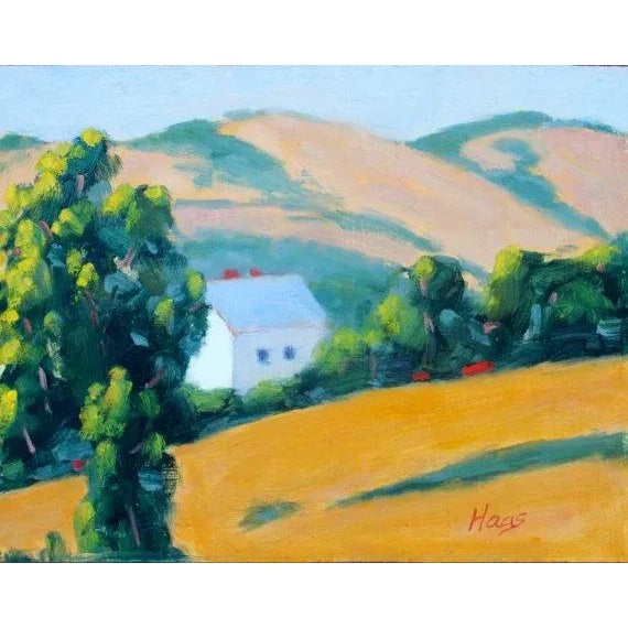 Yellow Quiet Places & Journeys — The Old Guard House #2 (Original Oil Painting Landscape) For Sale - Image 8 of 8