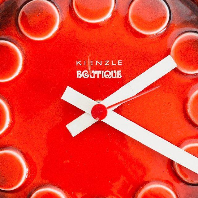 Ceramic Vintage Space Age Fat Lava Ceramic Wall Clock from Kienzle, 1970s For Sale - Image 7 of 11
