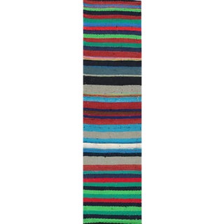 Vintage Scandinavian Style Kilim Runner Rug 1'7" X 6'6" For Sale