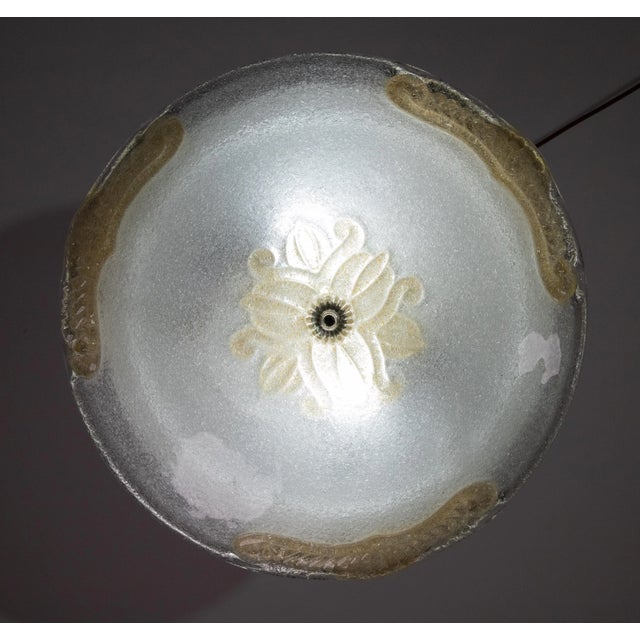 1970s Murano Gold and Transparent Ceiling Light, 1970 For Sale - Image 5 of 11