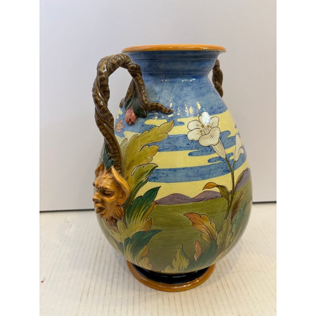 Ceramic Rare 19th Century Ginori Figural Vase For Sale - Image 7 of 13
