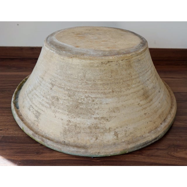 19th Century Spanish Hand Thrown and Glazed Green Stoneware Pottery Bowl For Sale - Image 5 of 8