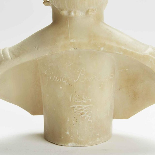 Giuseppe Benassai, Busts, 1884, Alabaster, Set of 2 For Sale - Image 6 of 9