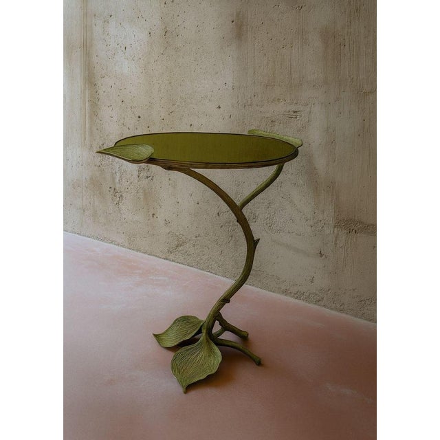 Brown Autunno Side Table in Bronze and Glass by Marsica Fossati For Sale - Image 8 of 9