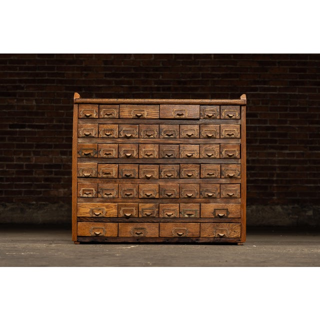 Early 20th Century Early 20th Century Wooden Small Parts Cabinet For Sale - Image 5 of 7