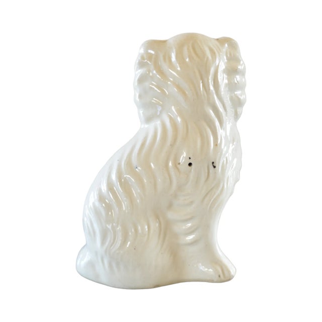 Barnabas the White Staffordshire Dog and His Portrait by Susannah Carson For Sale In San Francisco - Image 6 of 12