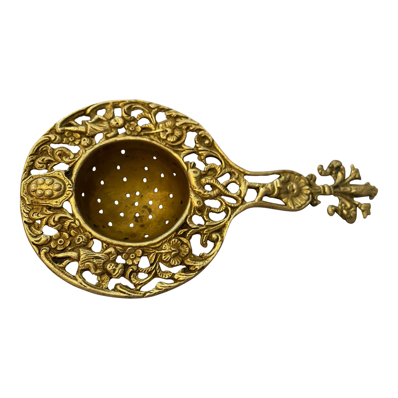 Early 1900s Italian Metal Strainer Chairish