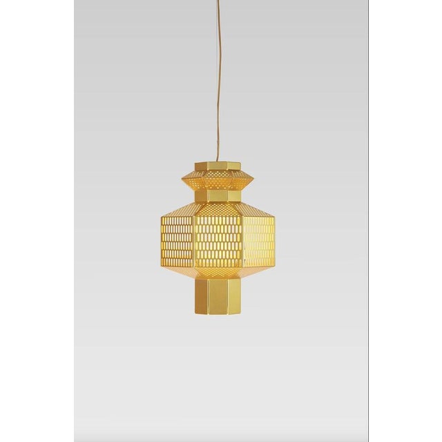 Not Yet Made - Made To Order Ma-Rock T Gr Golden Suspension Lamps by Jaime Hayson for Parachilna, Set of 2 For Sale - Image 5 of 13